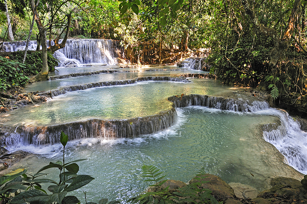 Kuang Si waterfalls, Luang Prabang, Laos, Southeast Asia