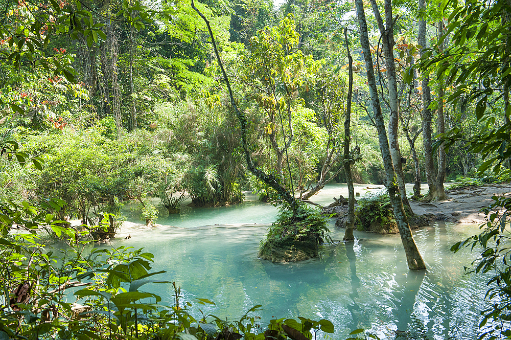 Kuang Si waterfalls, Luang Prabang, Laos, Southeast Asia