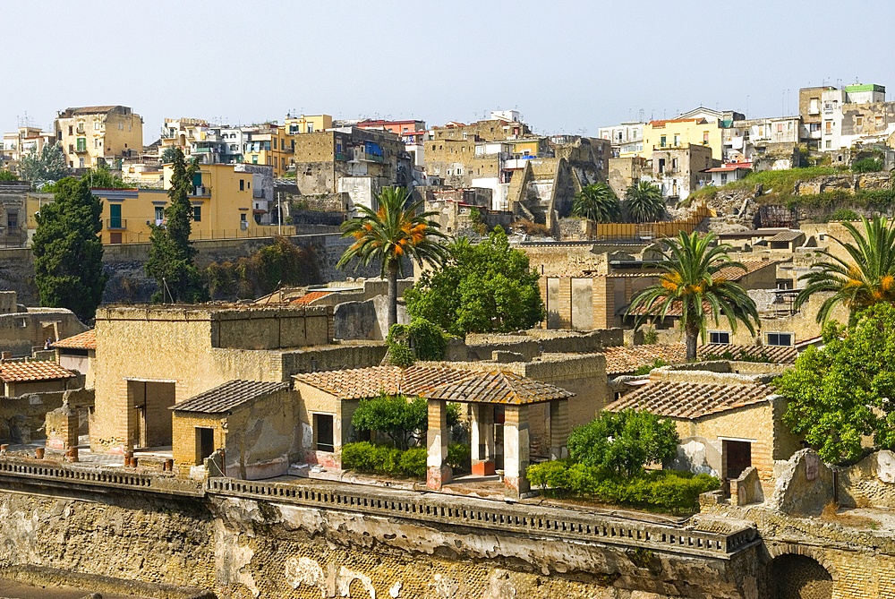 View of the archaeological site of Herculaneum, UNESCO World Heritage Site, province of Naples, Campania region, Italy, Europe