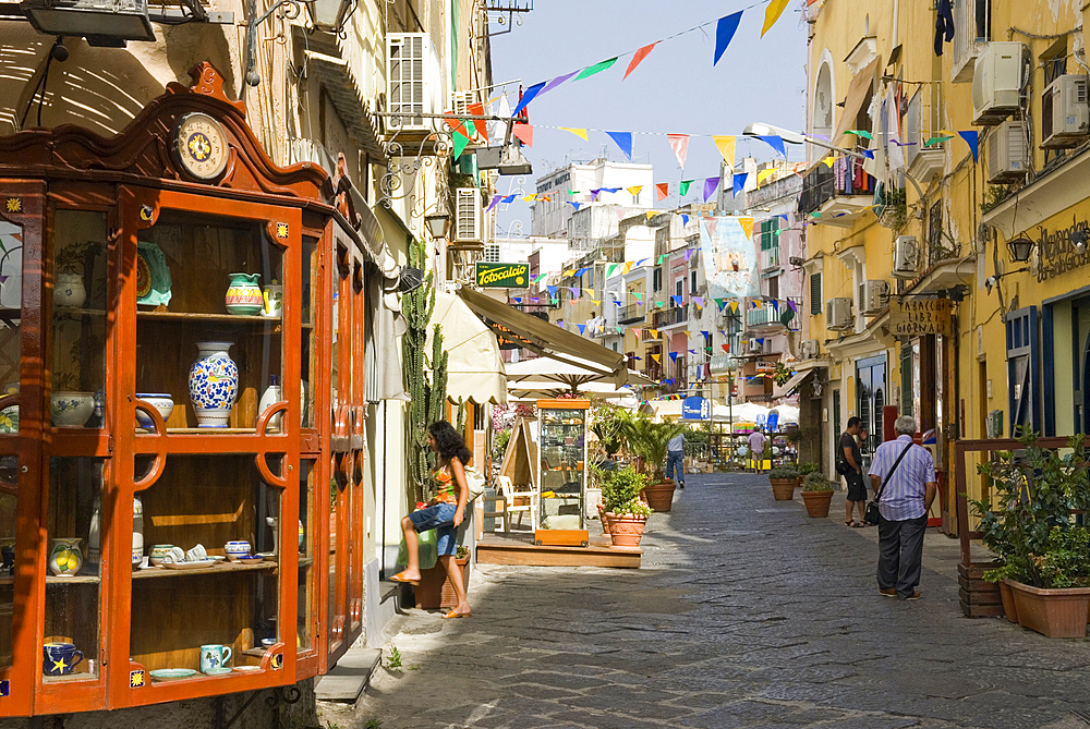 Marina Grande of Sancio Cattolico, Procida Island, Campania region, Italy, Europe