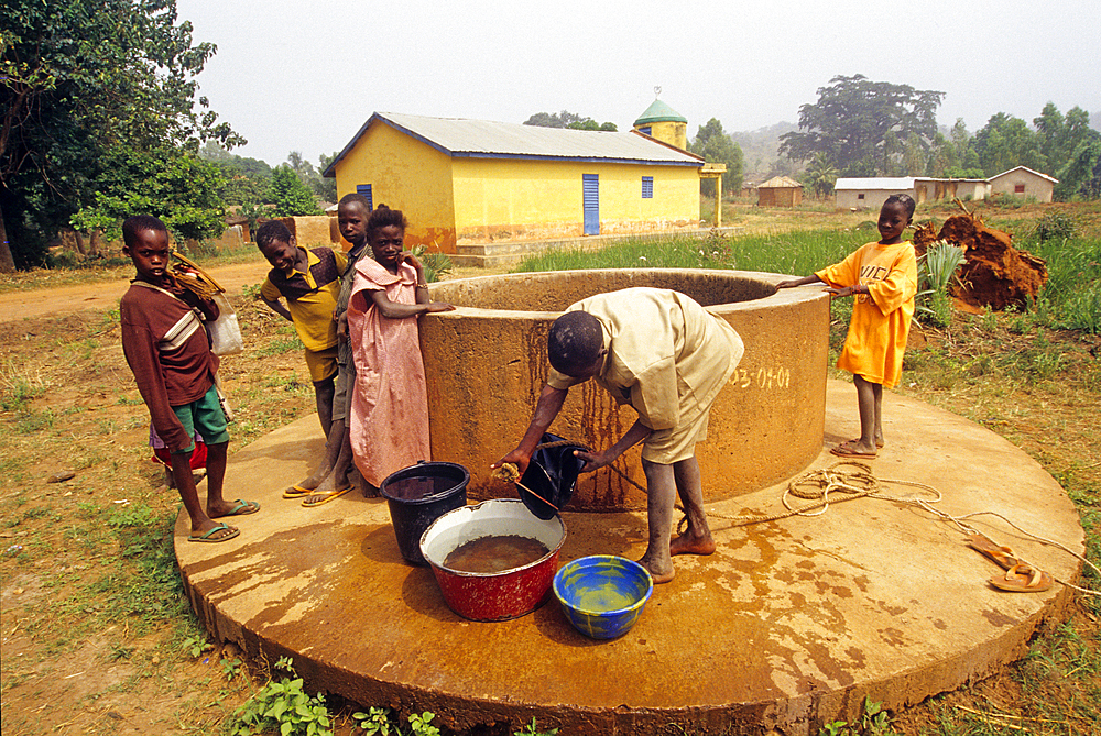 Well in a Taneka village near Djougou, Donga department, Benin, Africa