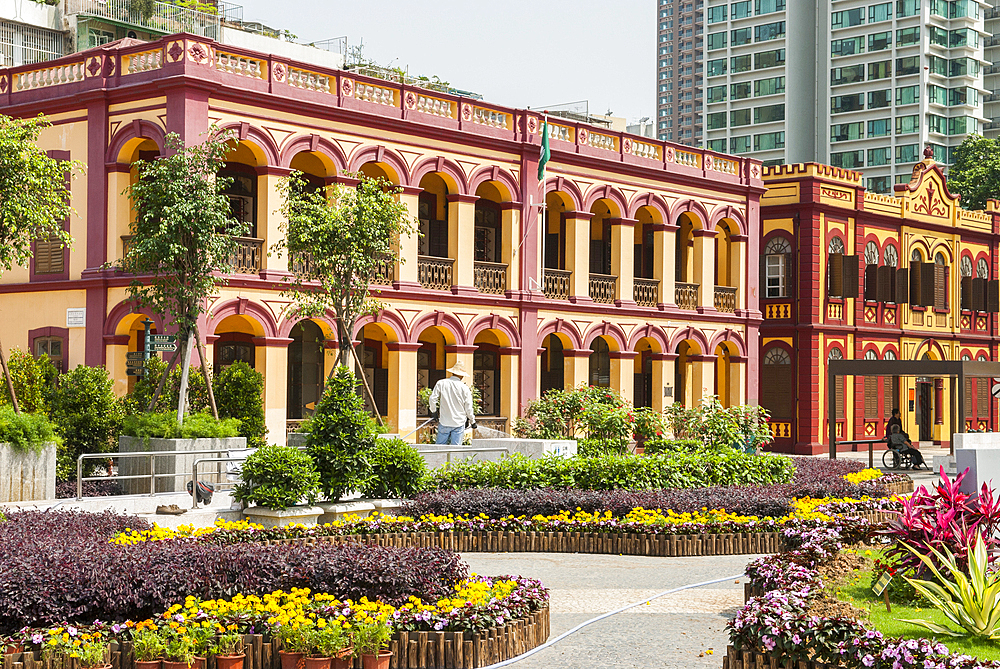 Neo-classical buildings preserved, Tap Seac square,Macau,Special Administrative Region,China,Asia