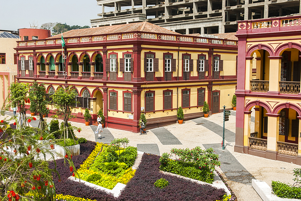 Neo-classical buildings preserved, Tap Seac square,Macau,Special Administrative Region,China,Asia