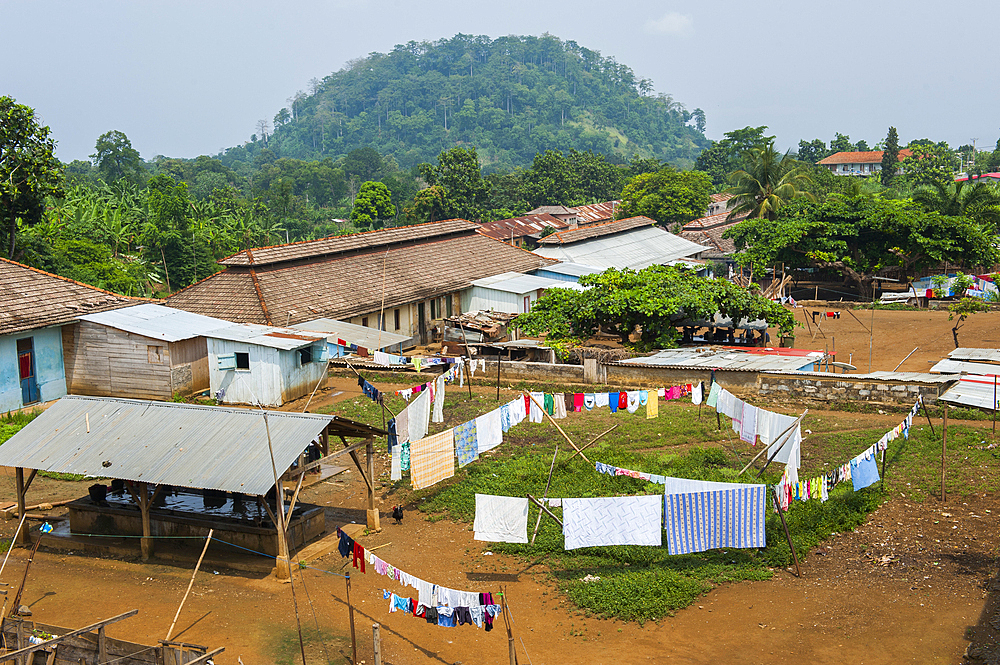 Former plantation Agostinho Neto, village of the northern part of Sao Tome Island, Republic of Sao Tome and Principe,Africa
