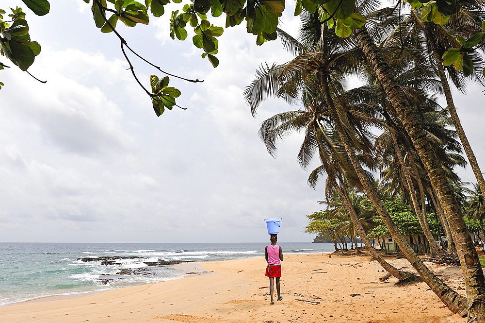 Jale beach in the far southern part of Sao Tome Island, Republic of Sao Tome and Principe,Africa