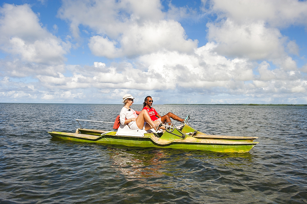 Pedalboat trip around the mangrove swamp, Grand Cul-de-sac Marin,Vieux-Bourg, Morne-a-l'eau, Grande-Terre, Guadeloupe, overseas region of France,Leewards Islands, Lesser Antilles, Caribbean