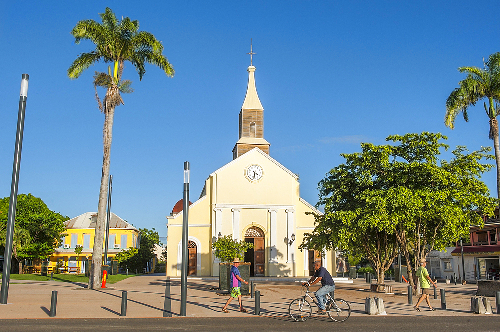 Church at Port-Louis, Grande-Terre, Guadeloupe, overseas region of France,Leewards Islands, Lesser Antilles, Caribbean