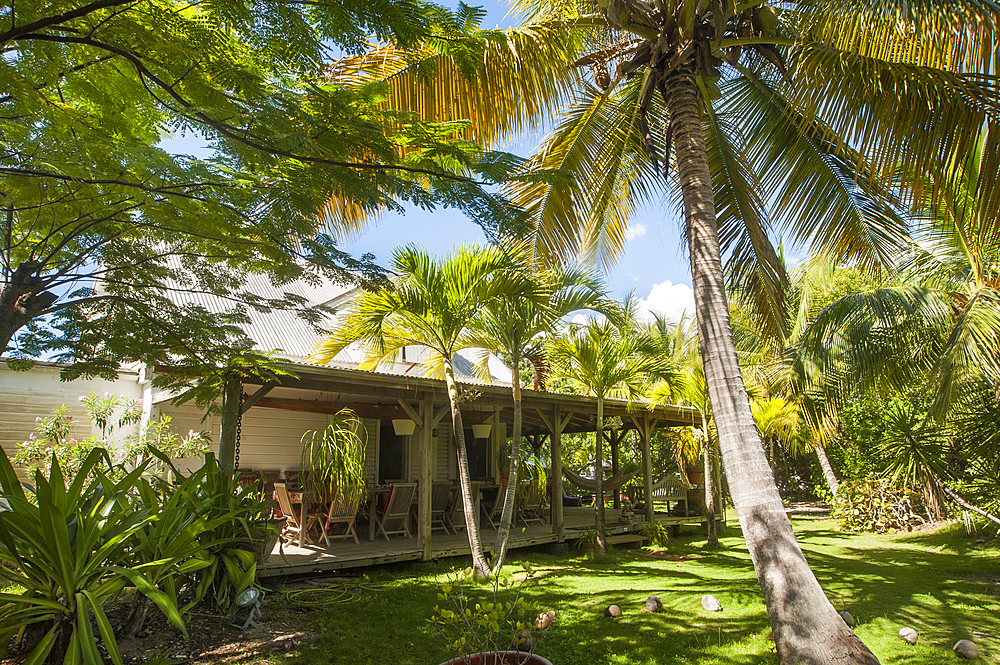 'La Case en Mer', Creole guesthouse on Islet Boissard, Petit Cul de Sac Marin, Pointe a Pitre, Guadeloupe, overseas region of France,Leewards Islands, Lesser Antilles, Caribbean