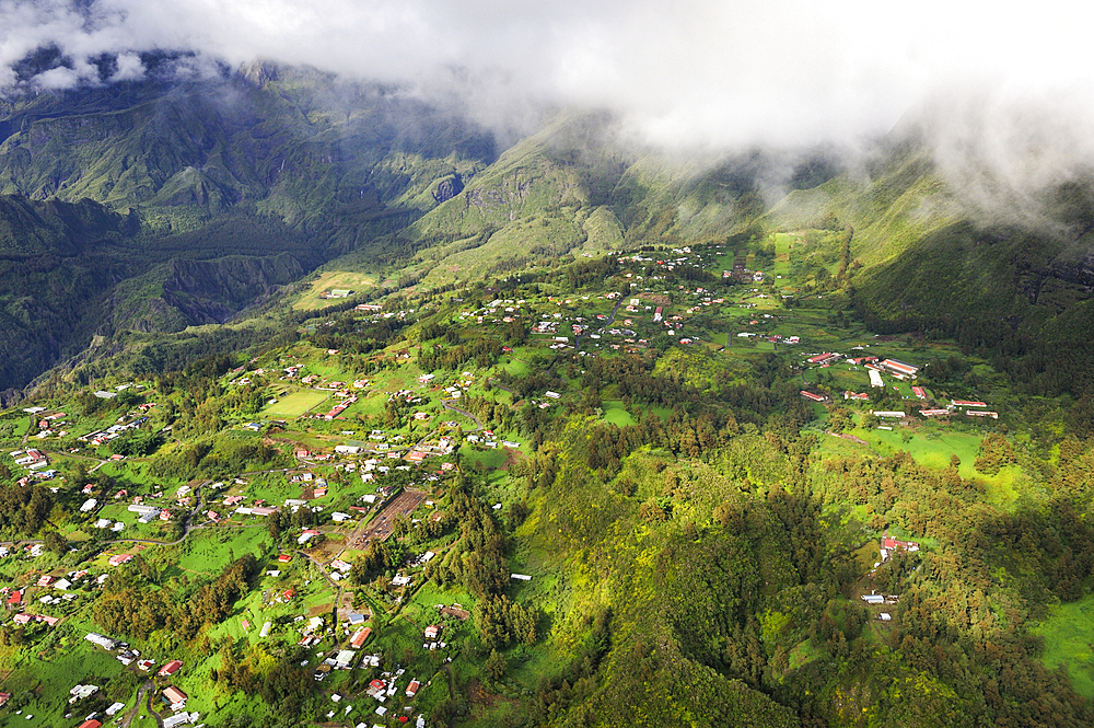 Aerial view over the northwestern coast, Reunion