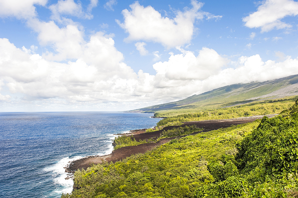 Coast named 'Le Grand Brule' on the Southeast part of Reunion island,overseas departement of France,Indian Ocean