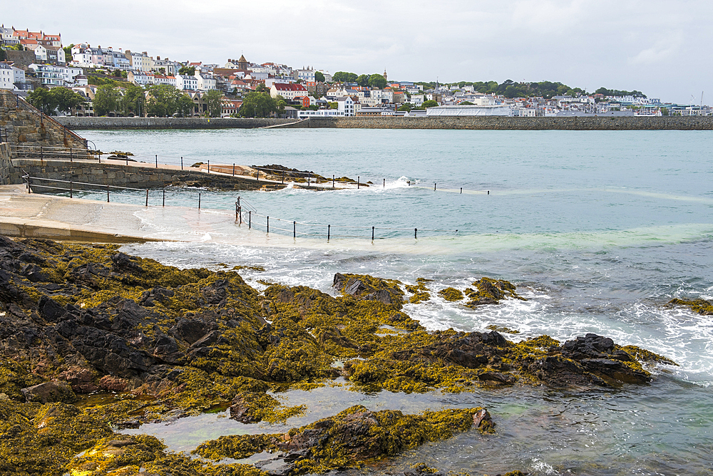 La Vallette Bathing Pools, St Peter Port, Guernsey Island, Bailiwick of Guernsey, United Kingdom