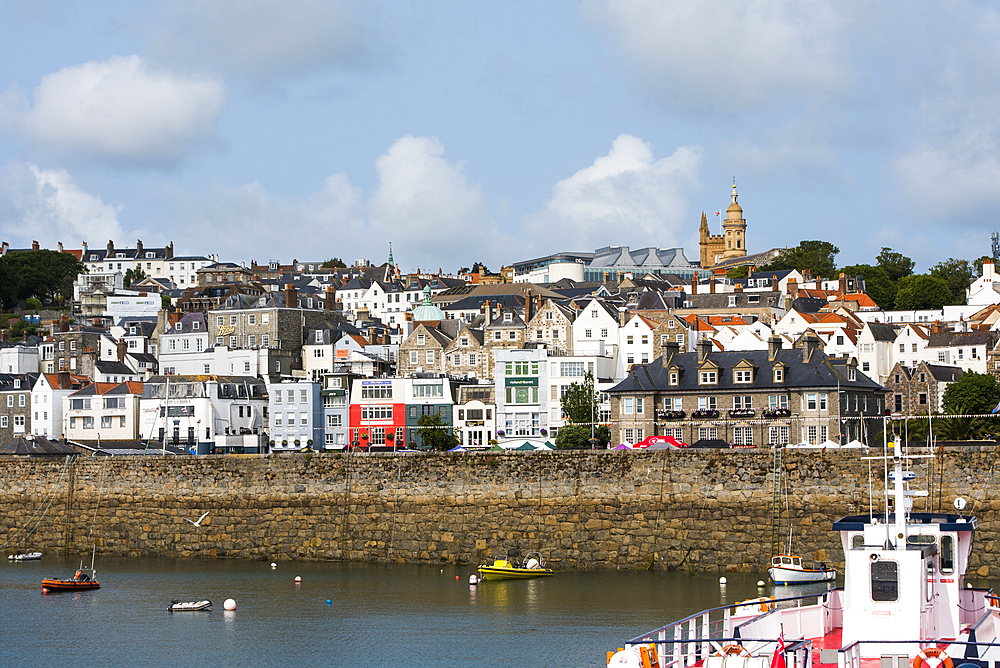 St Peter Port harbour, Guernsey Island, Bailiwick of Guernsey, United Kingdom