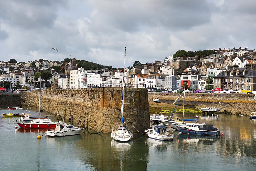 St Peter Port harbour, Guernsey Island, Bailiwick of Guernsey, United Kingdom