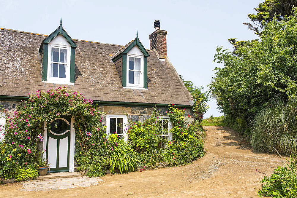 Self catering accommodations at the hamlet near La Sablonnerie, Little Sark, Sark island, Channel Islands, Bailiwick of Guernsey, United Kingdom