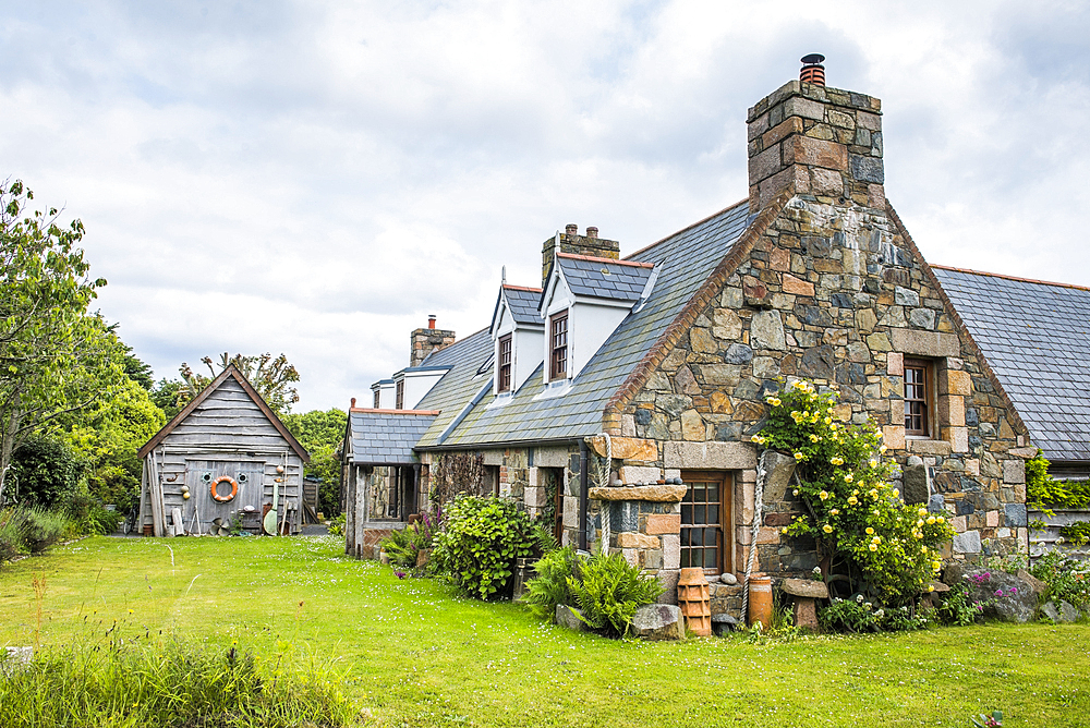 Traditional granite stone cottage, Self catering accommodation, Rue du Moulin (Mill Lane), Sark island, Bailiwick of Guernsey, United Kingdom
