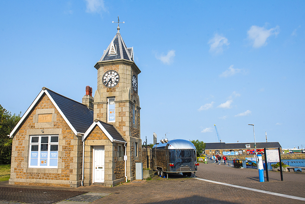 Weighbridge clock tower, St Peter Port, Guernsey Island, Bailiwick of Guernsey, United Kingdom