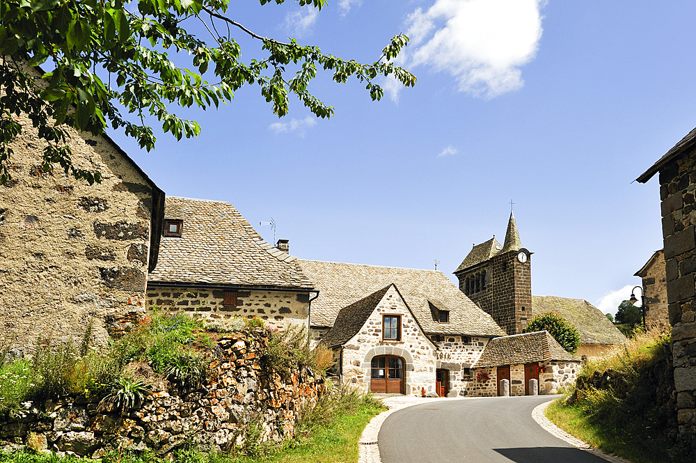Village of Sainte-Marie near La Truyere River,Cantal department, Auvergne region,France,Europe