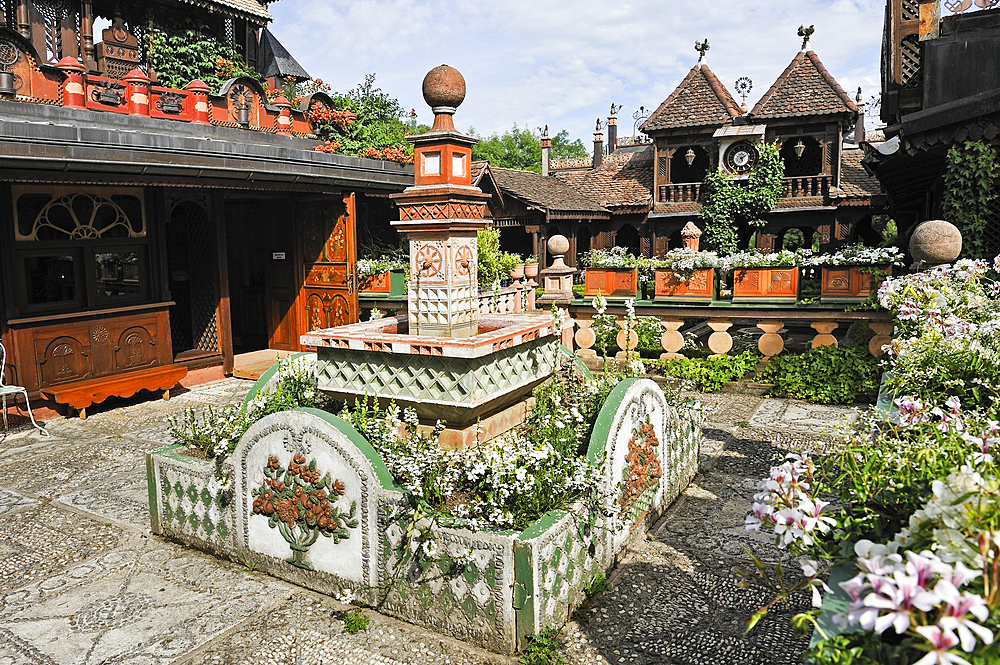 The Secret Gardens, an unusual site at Vaulx, Haute-Savoie department, Rhone-Alpes region, France, Europe