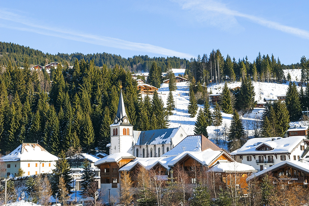 Les Gets, Ski resort, Haute-Savoie department,Rhone-Alpes region,France,Europe
