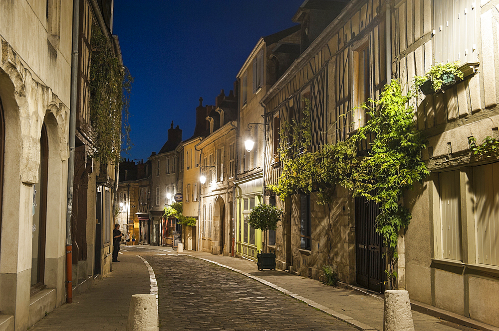 Bourbonnoux street,Bourges,Cher department,Berry province,region of Centre,France,Europe