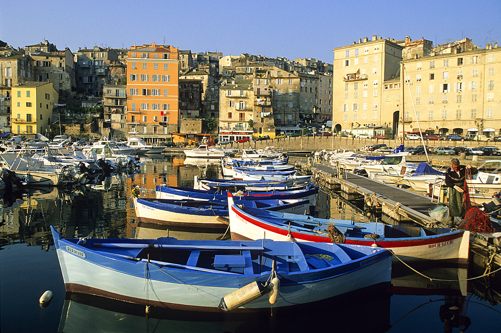 Old harbour of Bastia, Upper Corsica, Northern Corsica,France,Europe