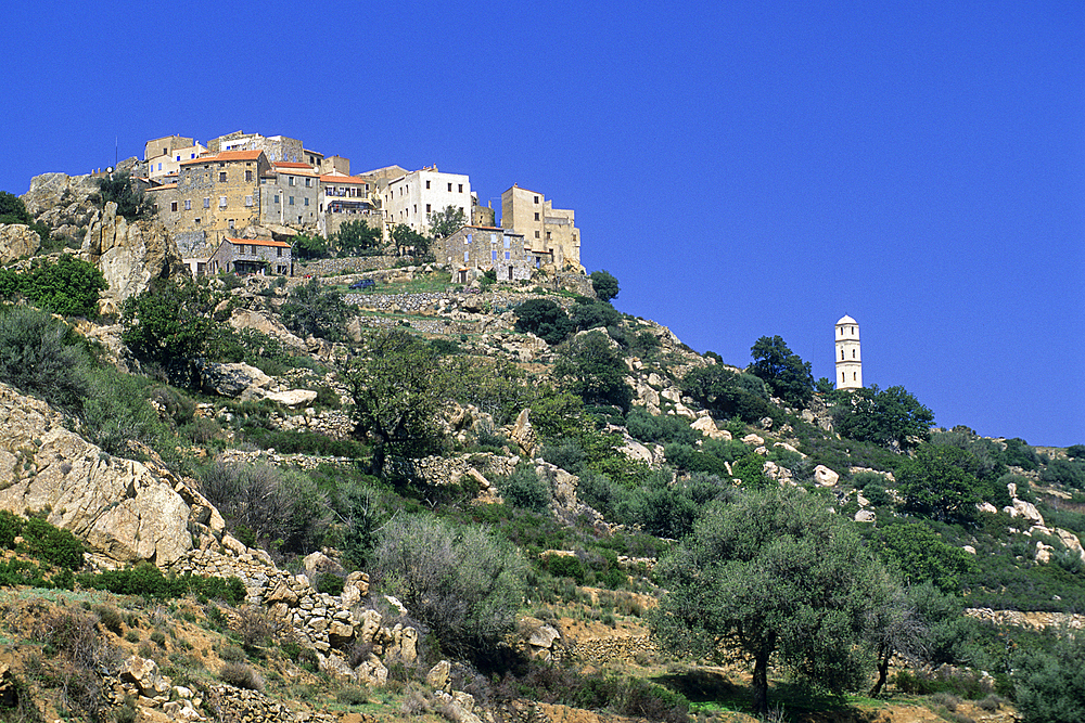 Sant Antonino, village in Balagne region, Haute-Corse department, Northern Corsica,France,Europe