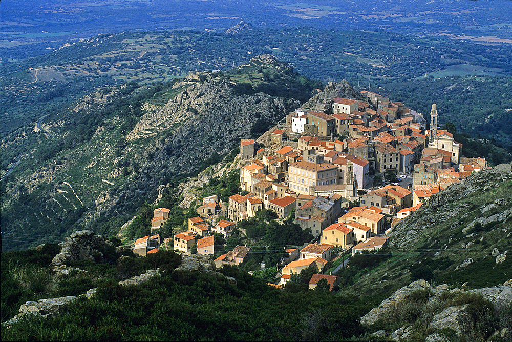 Speloncato, village of Balagne region, Upper Corsica,Northern Corsica,France,Europe