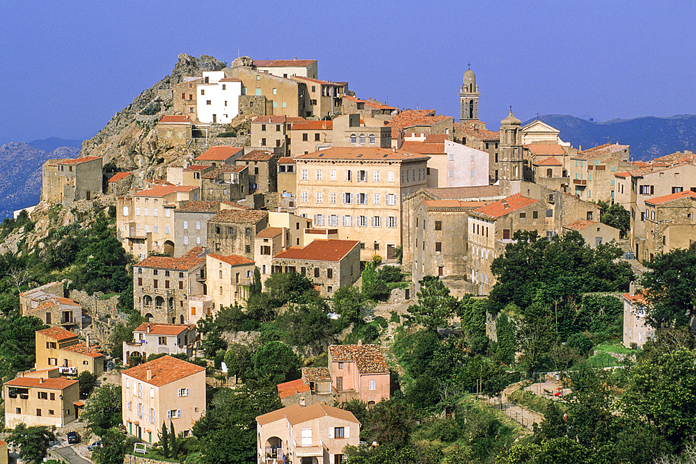 Speloncato, village of Balagne region, Upper Corsica,Northern Corsica,France,Europe