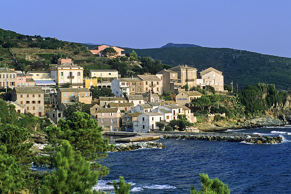 Porticciolo, marina of Cagnano, village of the Cap Corse, Haute-Corse,Northern Corsica,France,Europe