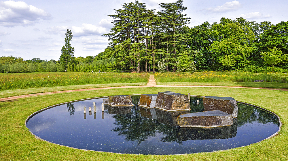 'L'archipel' by Japanese landscaper Shodo Suzuki, Japanese Gardens, Pres du Goualoup, Domain of Chaumont-sur-Loire, Loir-et-Cher department, Centre-Val de Loire region, France, Europe
