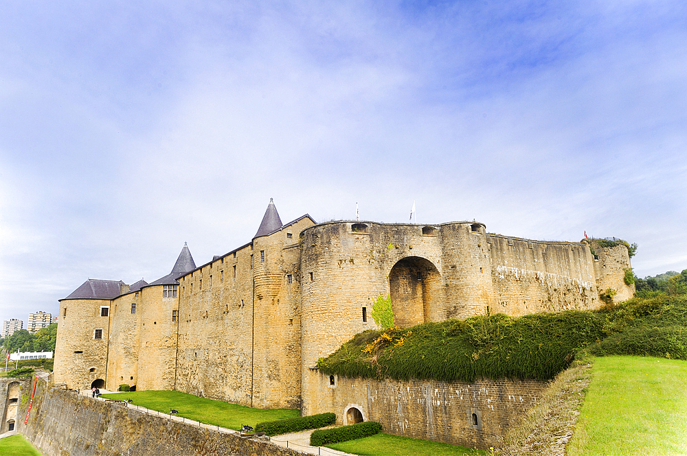 Chateau,one of the largest fortified medieval castle in Europe,Sedan,Ardennes department,Champagne-Ardenne region,France,Europe