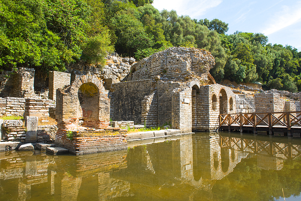 Prytaneion, Archaeological site of Butrint, Butrint National Park, UNESCO World Heritage Site, near Saranda, on the Ionian coast, Albania, Europe