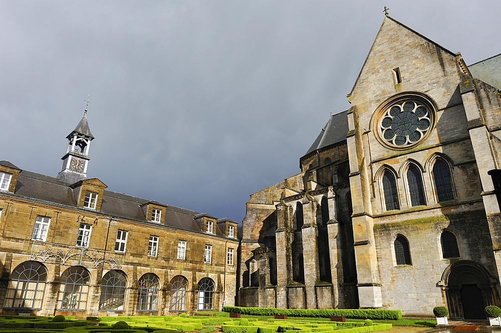 Abbey adjoining the church of Mouzon,Ardennes department,Champagne-Ardenne region of northeasthern France,Europe