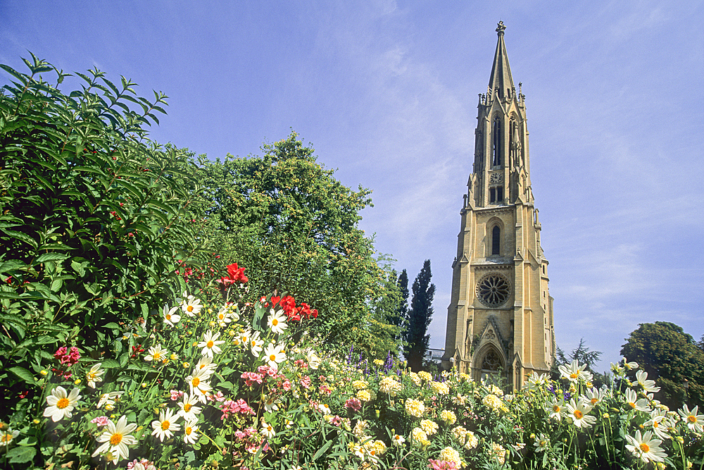 Temple de Garnison's tower,Metz,Moselle department,Lorraine region,France,Europe