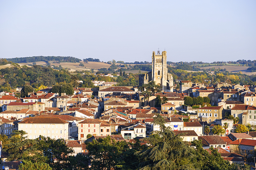 Overview of Condom,Gers department, Occitanie region, ,southwest of France,Europe