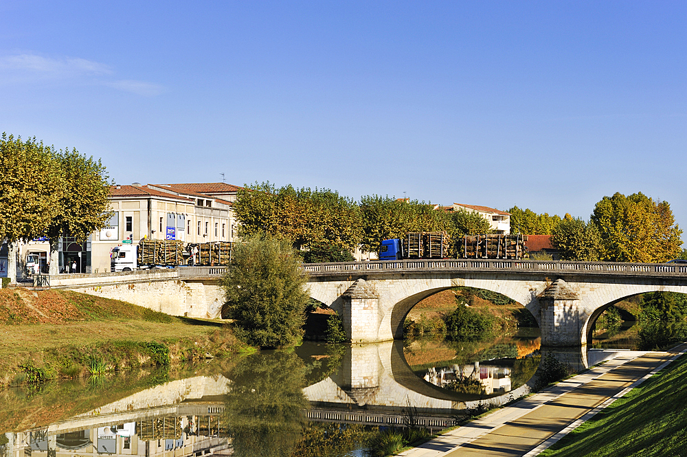 Pont de la Treille over the Gers River.Auch.Gers department, Occitanie region, southwest of France,Europe