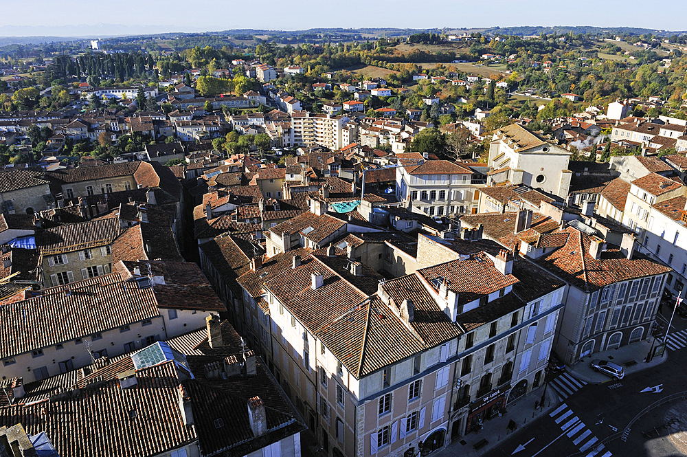 Overview from the cathedral's tower.Auch.Gers department, Occitanie region, southwest of France,Europe