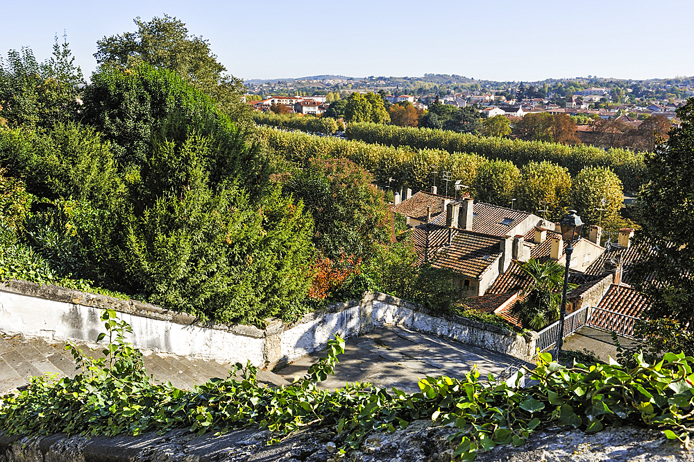 Monumental stairs that links the Upper Town to the Gers river, Auch.Gers department, Occitanie region, southwest of France,Europe