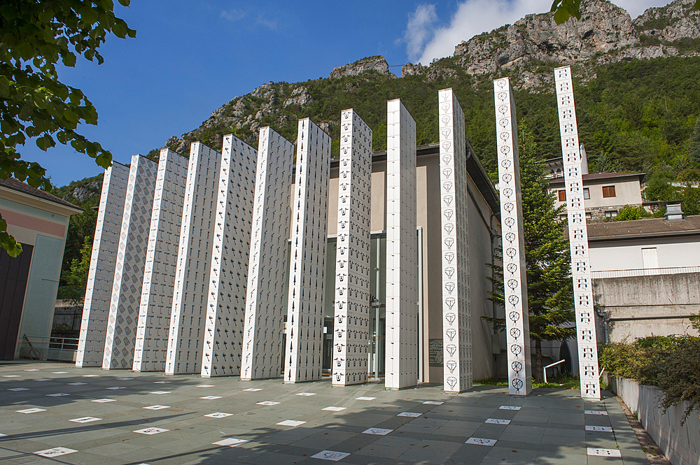 Museum of archaeology of Merveilles (architect Jacques Gouvernec),Tende, Mercantour National Park, Alpes-Maritimes department, Provence-Alpes-Cote d'Azur region,southeast of France,Europe.