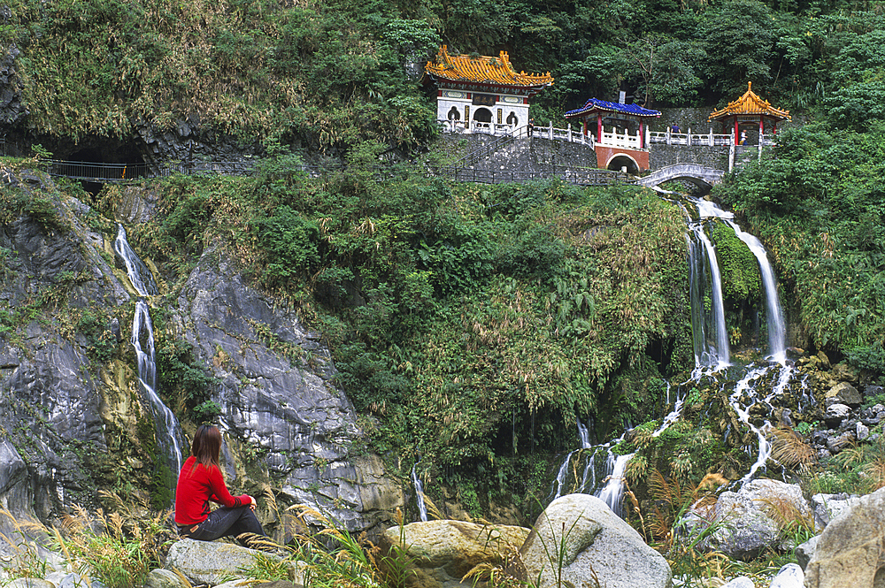 Eternal Spring Shrine, Taroko National Park, Hualien district on the east coast.Taiwan also known as Formosa,Republic of China, East Asia