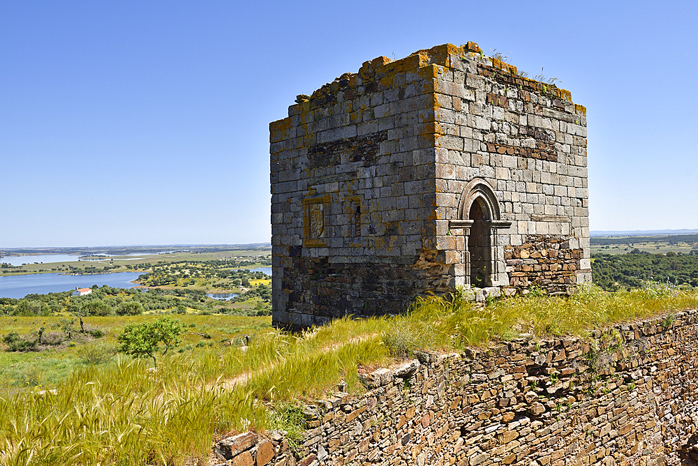 Ruins of the Castle of Mourao, Mourao, Alentejo region, Portugal, southwertern Europe