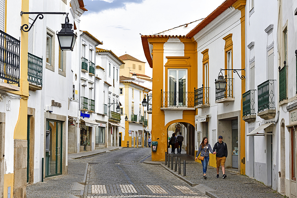 Joao de Deus street, Evora, Alentejo region, Portugal, southwertern Europe