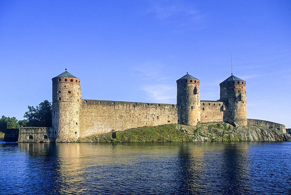 Olavinlinna medieval castle of Savonlinna, South Savonia region,Finland, Northern Europe