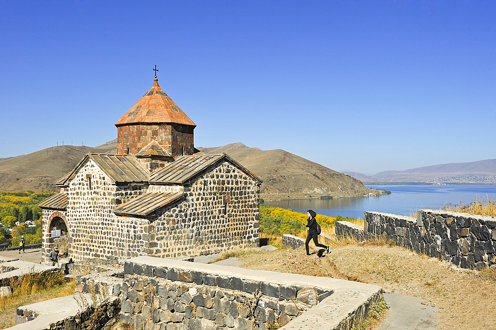 Holy Mother of God Church (Surp Astvatsatsin), Sevanavank Monastery on Sevan Peninsula, Lake Sevan, Gegharkunik region, Armenia, Eurasia