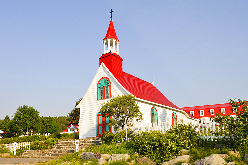 Capel of Tadoussac by Saint Lawrence river,Cote-Nord region,Province of Quebec,Canada,North America