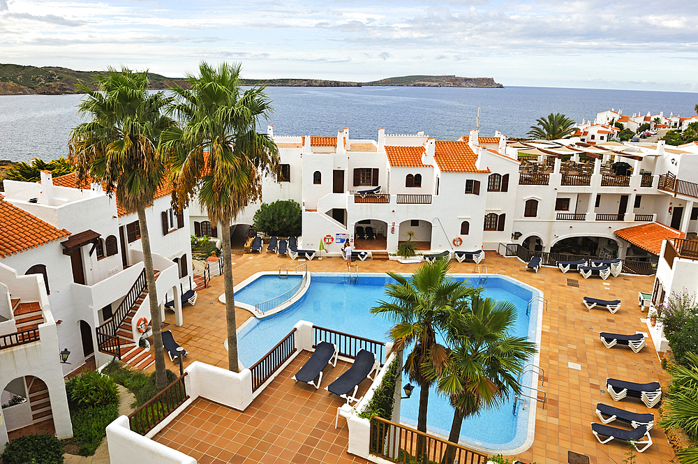 Tramontana Park Hotel at Platges de Fornells, seaside resort, Menorca, Balearic Islands, Spain, Mediterranean, Europe