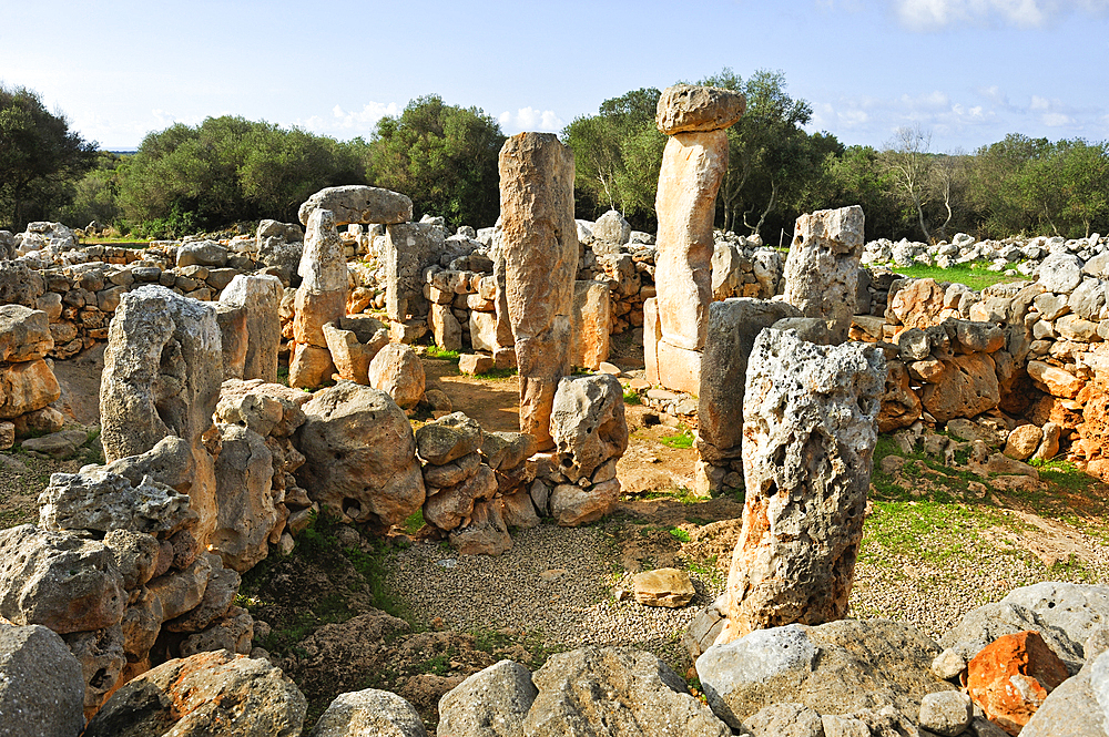 South section of Torre d'en Galmes, a Talayotic site on the island of Menorca, Balearic Islands, Spain, Mediterranean, Europe