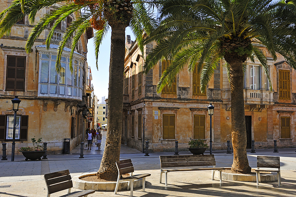 Alfonso III Square, Ciutadella de Menorca, Menorca, Balearic Islands, Spain, Mediterranean, Europe