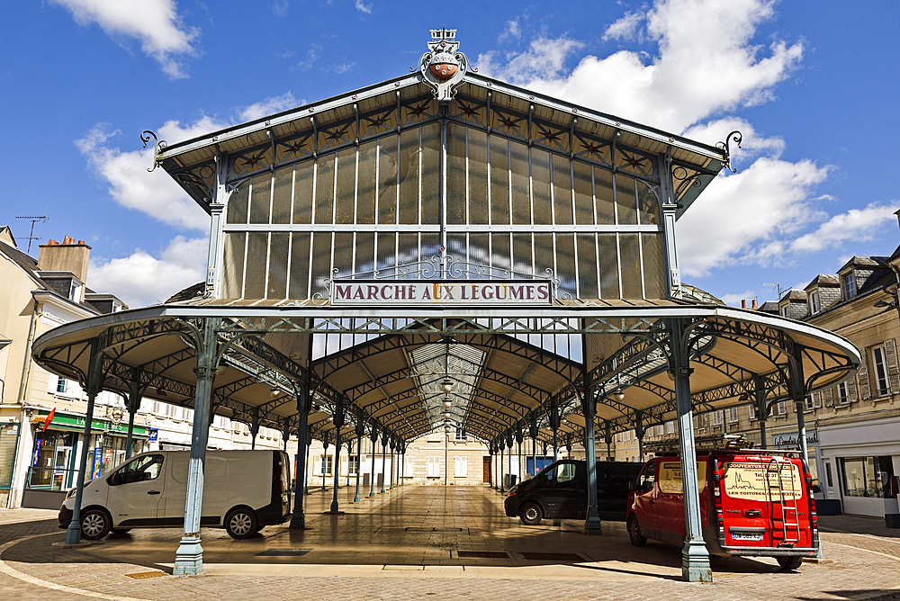 Baltard, covered market on Place Billard, City of Chartres, Eure-et-Loir department, Centre-Val-de-Loire region, France, Europe