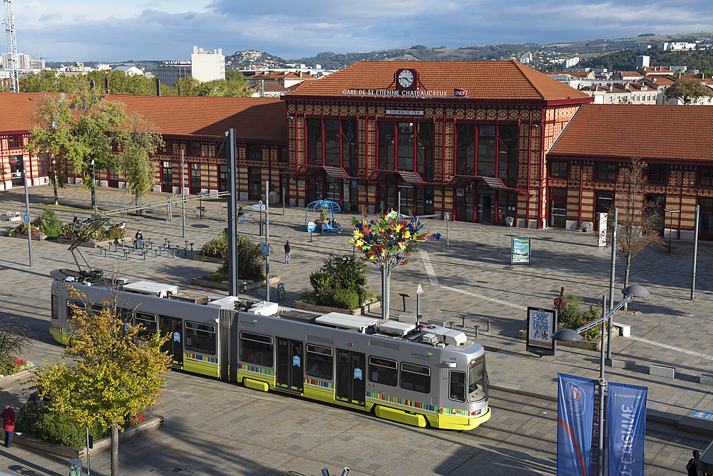 Saint-Etienne-Chateaucreux railway station, Saint-Etienne, Loire department, Auvergne-Rhone-Alpes region, France, Europe